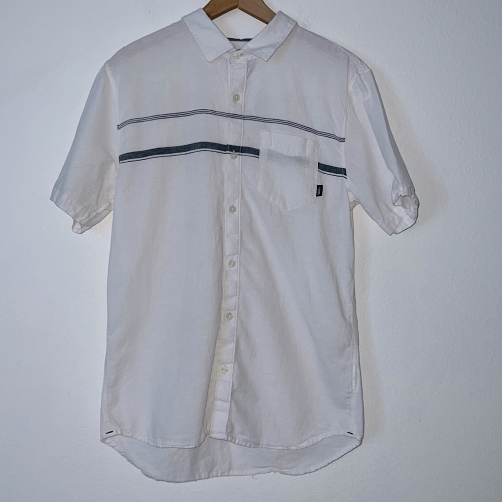 Vans White Tailored Fit Shirt Size Medium
